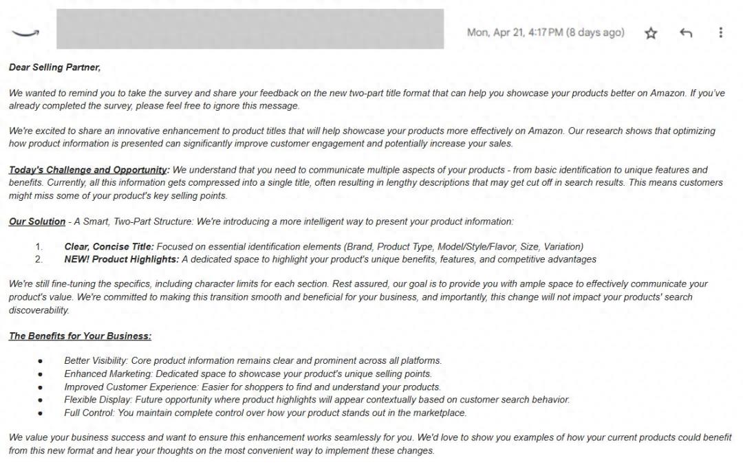 亚马逊将调整产品标题结构，两段式来袭，卖家速看