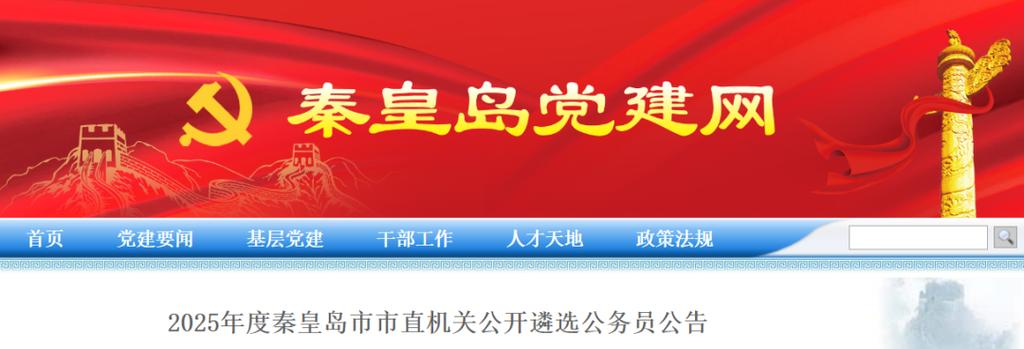 2025年度秦皇岛市市直机关公开遴选公务员体检相关事宜公告