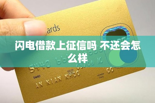 闪电借款上征信吗 不还会怎么样