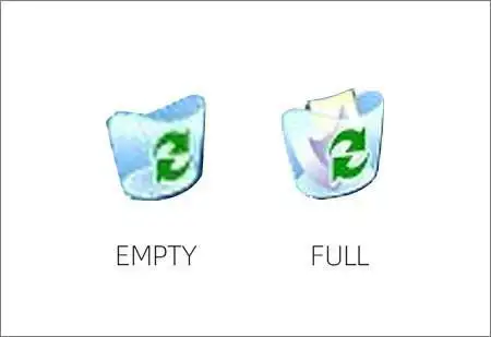 Windows 95 垃圾箱图标演变_电脑上没有回收站图标_Windows 2000 垃圾箱设计变化