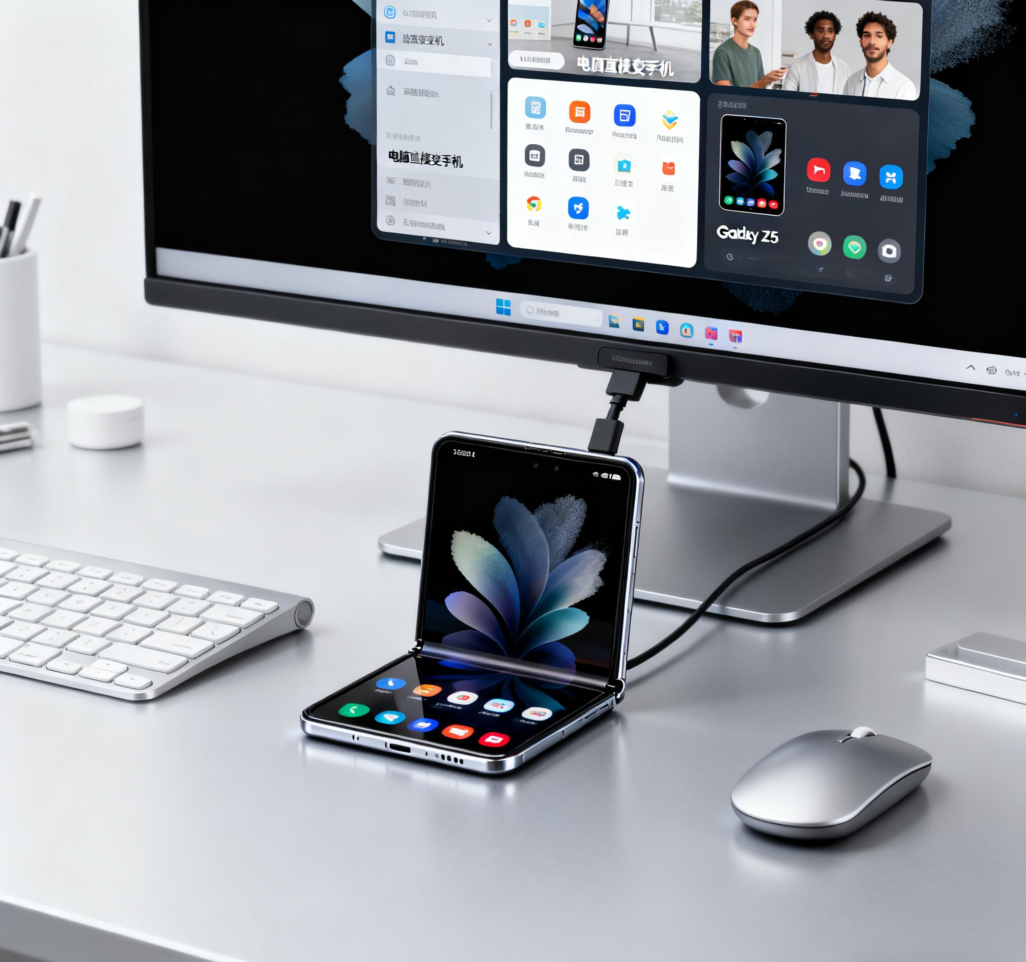 三星手机链接至Windows_三星上拉菜单设置方法_三星手机跨屏操作技巧